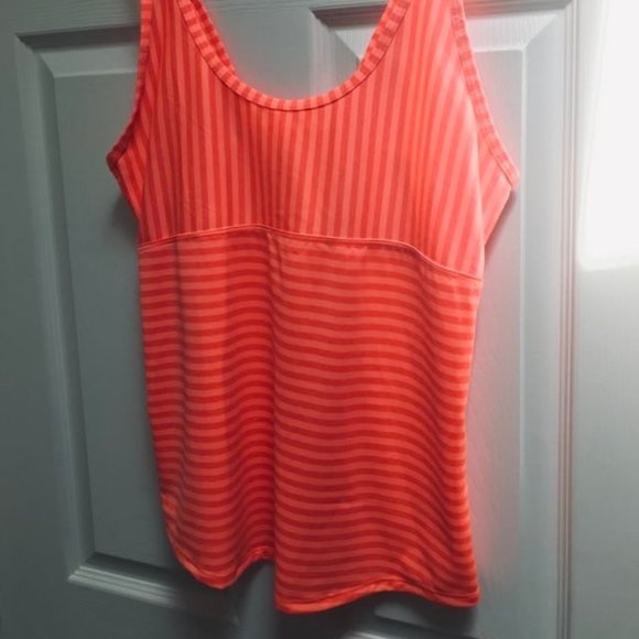 🔥🧡🔥3/$30 or FREE with Purchase over $30 Strappy Orange Striped Tank - Picture 7 of 9